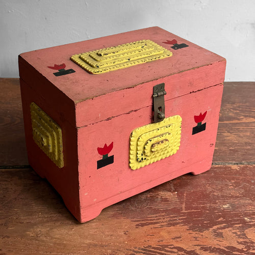 Pink Tramp Art Box