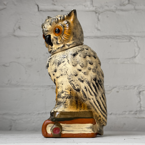 Nostalgic Papier-Mâché White Owl Candy Box