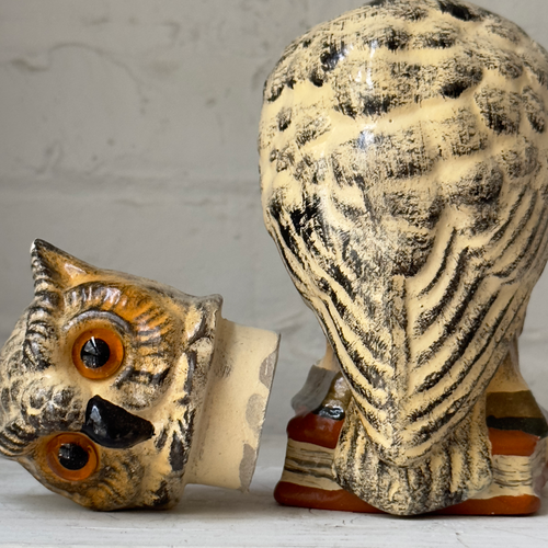 Nostalgic Papier-Mâché White Owl Candy Box