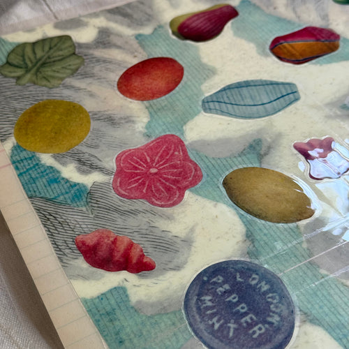 One-of-a-Kind Collaged Candies in the Clouds Mat (#6)