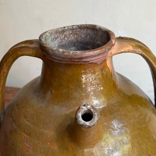 18th-century French Ceramic Oil Vessel (#2)