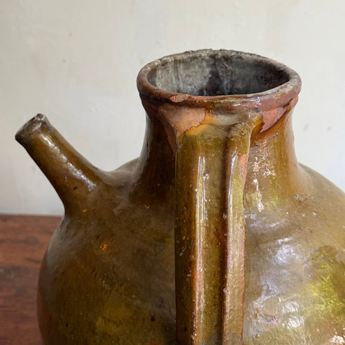 18th-century French Ceramic Oil Vessel (#2)