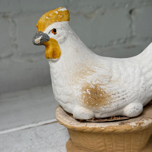Vintage German Papier-Mâché Hen Candy Container (#6)