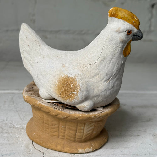 Vintage German Papier-Mâché Hen Candy Container (#6)