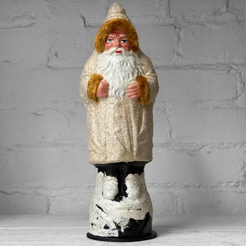 Papier-Mâché Santa with Fur