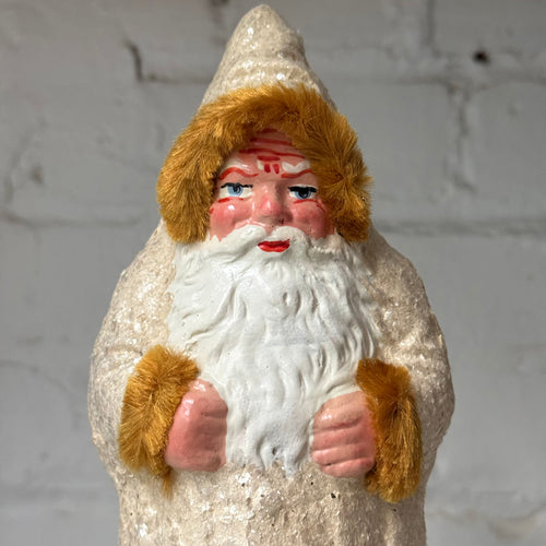 Papier-Mâché Santa with Fur