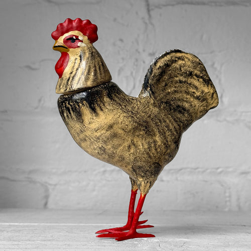 Nostalgic Papier-Mâché White Rooster Candy Box