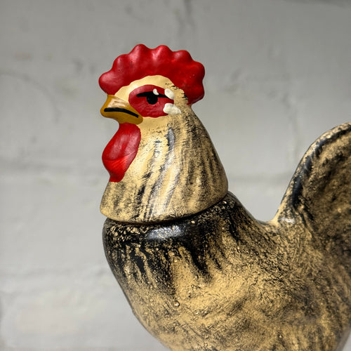 Nostalgic Papier-Mâché White Rooster Candy Box