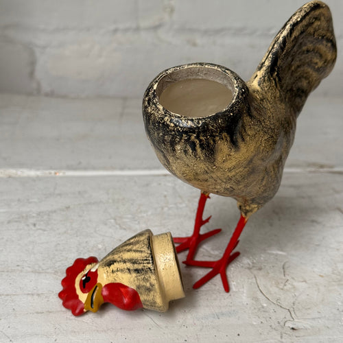 Nostalgic Papier-Mâché White Rooster Candy Box
