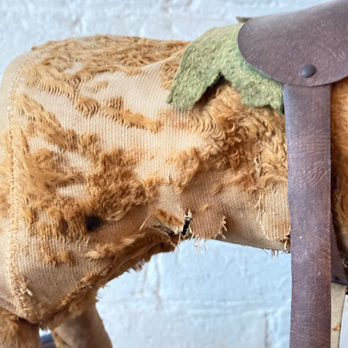 19th-century French Toy Horse on Wheels