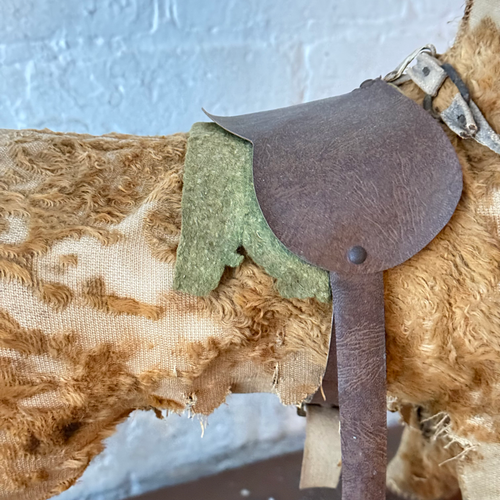 19th-century French Toy Horse on Wheels