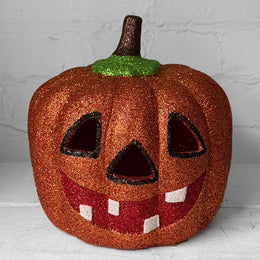 Ino Schaller Glitter Jack-O'-Lantern Pumpkin in Copper