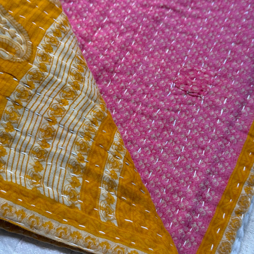 Vintage Sari Double Bedcover (#07-06)