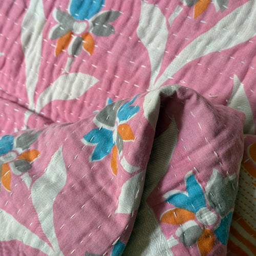Vintage Sari Double Bedcover (#07-06)