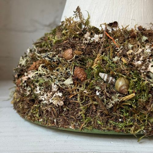 Handmade Wooden Mushroom Creation (#6) by Crystal Stone