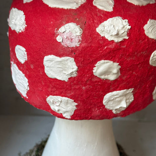 Handmade Wooden Mushroom Creation (#6) by Crystal Stone