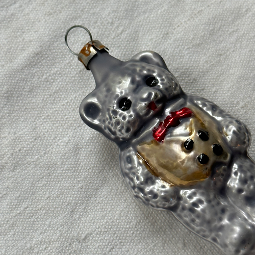 Nostalgic Bear in Gold Vest Ornament