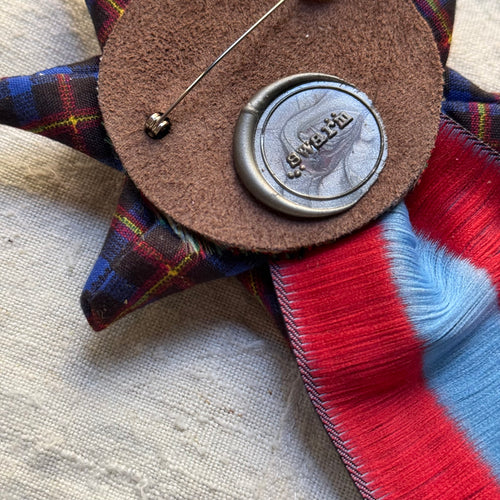 Vintage Dead Stock Ribbon Rosette Pin #6