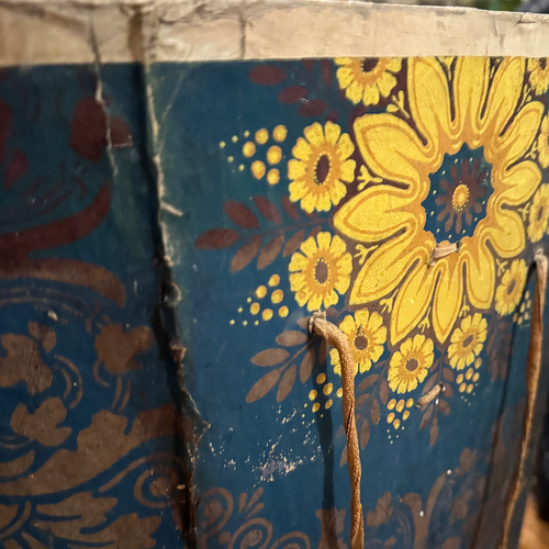 Large 19th-century French Papered Hat Box