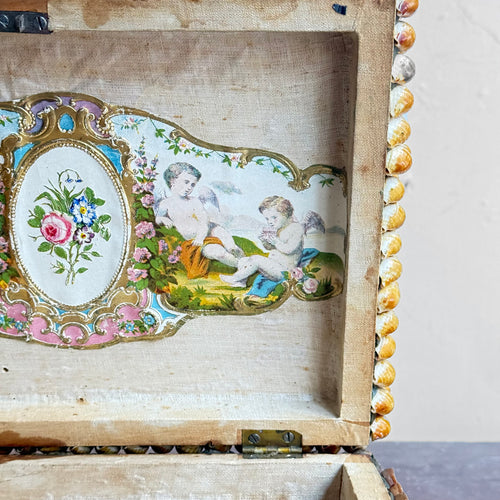 Vintage Victorian Shell Box
