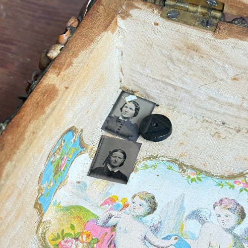 Vintage Victorian Shell Box
