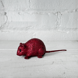 Small Burgundy Glitter Mouse