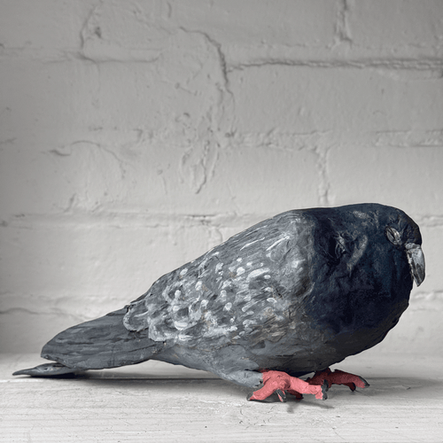 Papier-Mâché Painted Pigeon #06