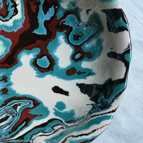 Marbled Scalloped Charlotte Bow in  Anglet (AG #0611)