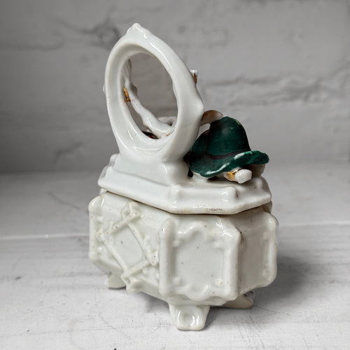 Antique German Porcelain Fairing Trinket Box (#06)