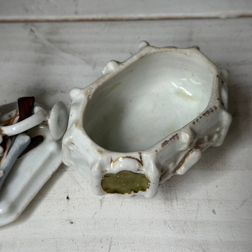 Antique German Porcelain Fairing Trinket Box (#06)