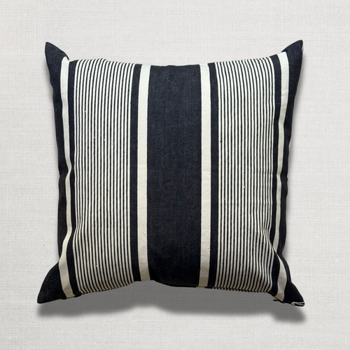 Custom 19th-century French Ticking Pillow (#29)