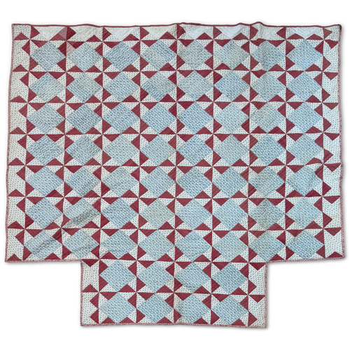 19th-century American Hand-Stitched Quilt #3