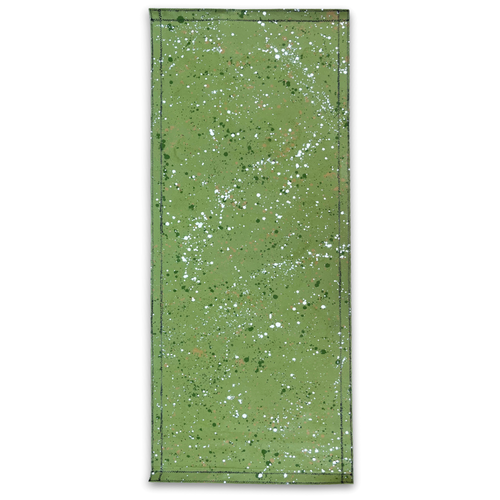 3'x 7'8.5" Black Point Mercantile Splatter Painted Canvas Mat #36