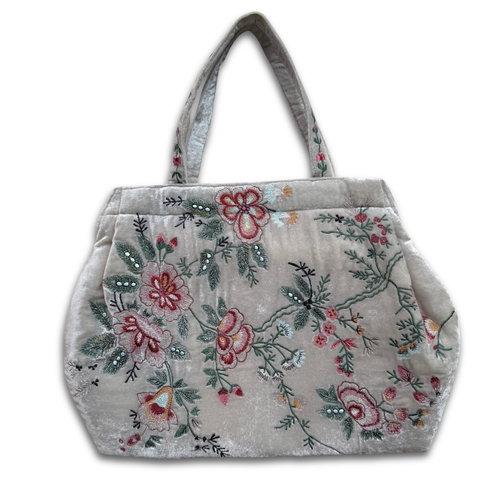 John Derian Custom Poppins Bag in S. Blue