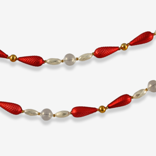Red & White Beaded Garland