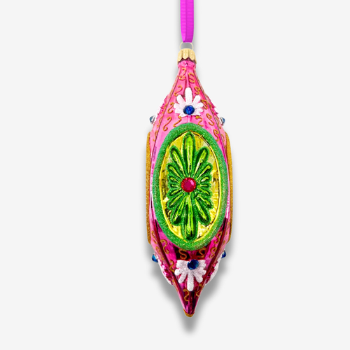 Pink Viva Coin Embossed Ornament