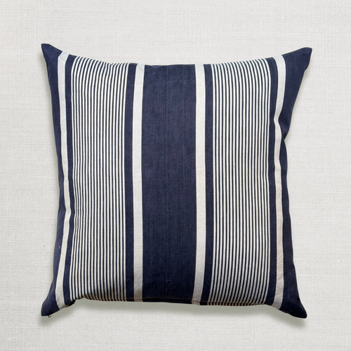 Custom 19th-century French Ticking Pillow (#3-03)