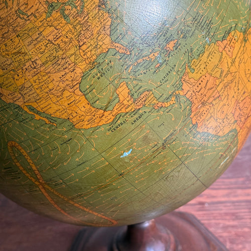 Early 20th-century George F. Cram Terrestrial Globe