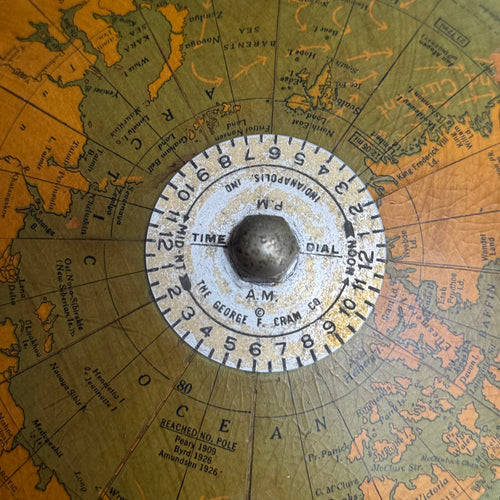 Early 20th-century George F. Cram Terrestrial Globe
