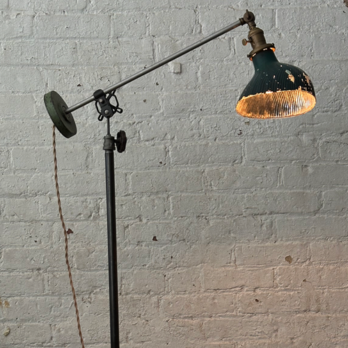 Robert Ogden Adjustable Standing Floor Lamp with Czech Shade #33