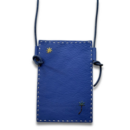 Leather Dragon Diffusion Palm Pocket in Navy