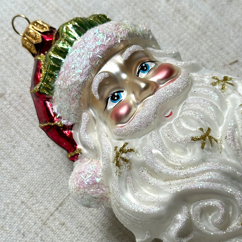 Large Nostalgic Santa Head Ornament