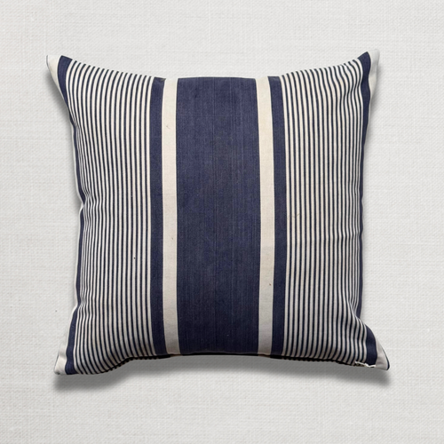 Custom 19th-century French Ticking Pillow (#3-34)