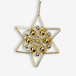 Beaded Gold Star Ornament