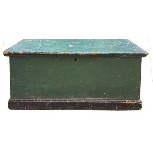 19th-century American Green Tool Chest