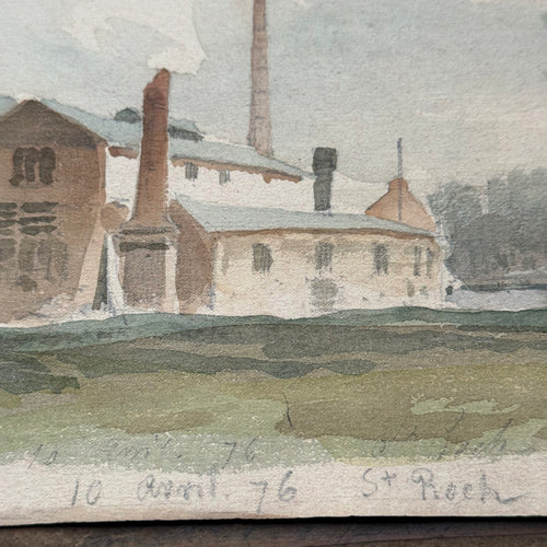 19th Century French Watercolor Painting by Alphonse Baril (#38)