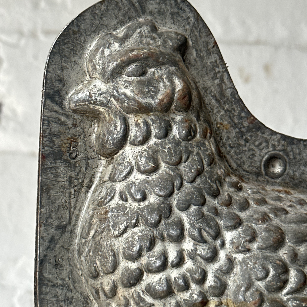 Antique Chocolate Hen Tin Mold (#48)