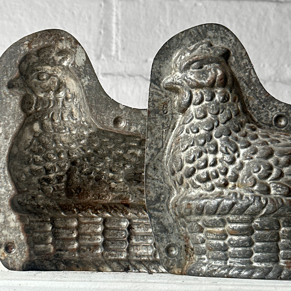 Antique Chocolate Hen Tin Mold (#48)