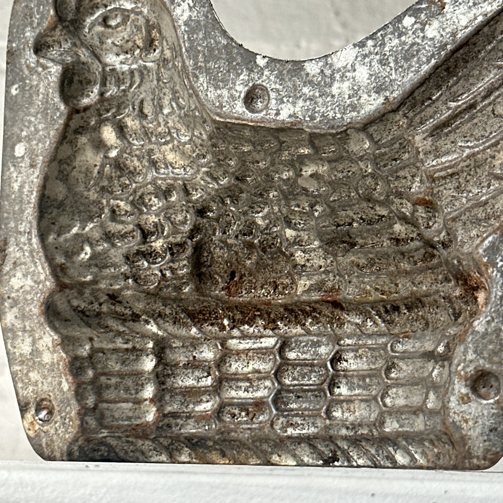 Antique Chocolate Hen Tin Mold (#48)