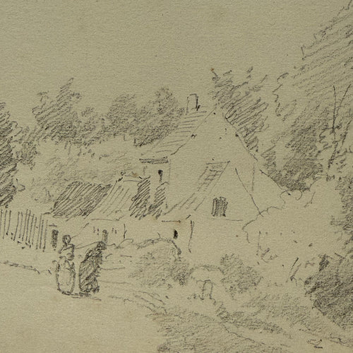 19th-century French Pencil Drawing by Alphonse Baril (#49)
